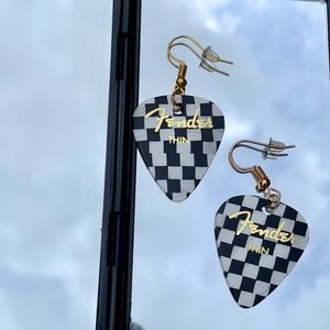 Handmade Guitar Pick Earrings